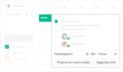 Rispondere a un evento di calendario Rispondere a un evento di calendario