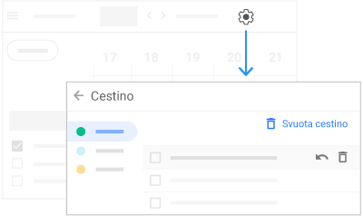 Ripristinare gli eventi eliminati Ripristinare gli eventi eliminati